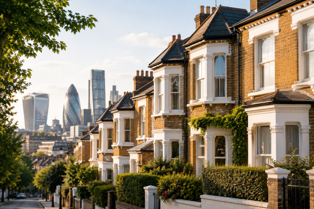 Sunny London Terraces and Skyline