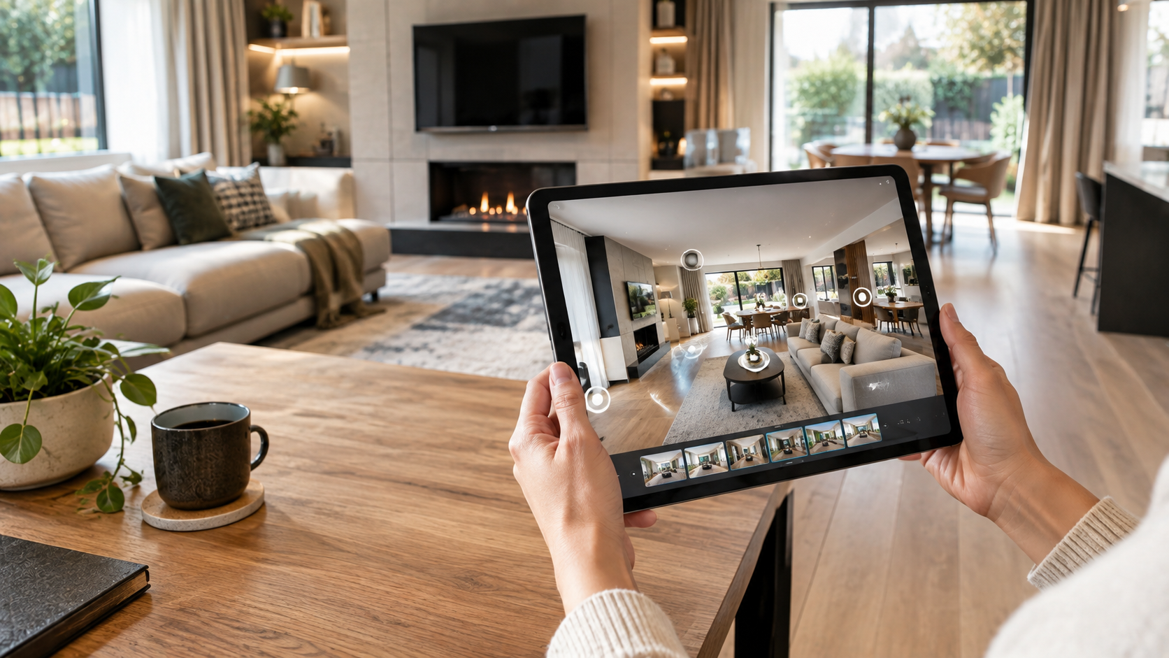 Virtual Home Tour In A Modern Living Space
