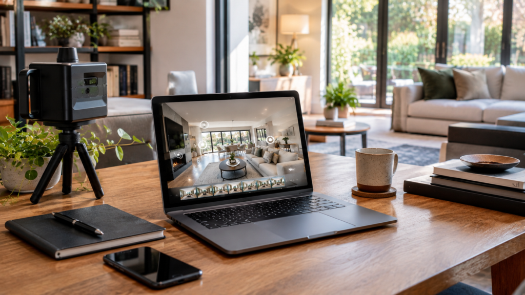 Virtual Tour Workspace in a Cosy Home Office